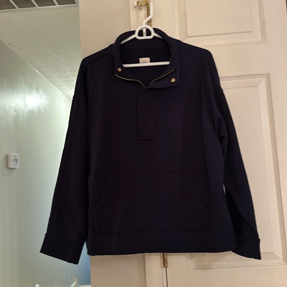 A New Day Large Ladies Hoodie Pullover from target preowned Navy Blue